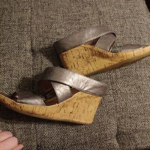 Silver tone wedge